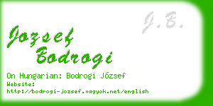 jozsef bodrogi business card