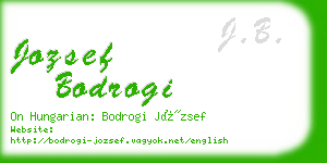 jozsef bodrogi business card